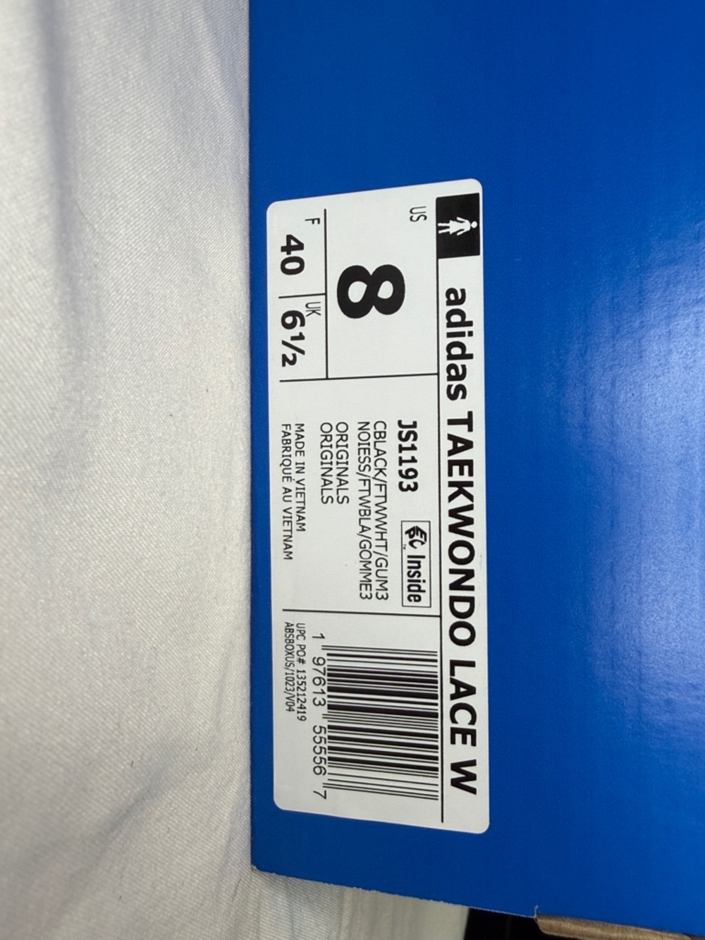 adidas Black & White Taekwondo Lace-Up Women's Trainers - Picture 6 of 7
